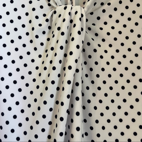 Tommy Hilfiger Women's Polka Dot Sleeveless Career Blouse M Keyhole Back Classic - Picture 4 of 7